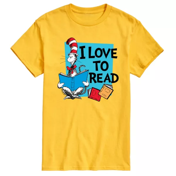 Мужская футболка с графическим принтом «Доктор Сьюз, кот в шляпе, я люблю читать» Licensed Character, желтый
Мужская футболка с графическим принтом «Доктор Сьюз, кот в шляпе, я люблю читать» Licensed Character, желтый