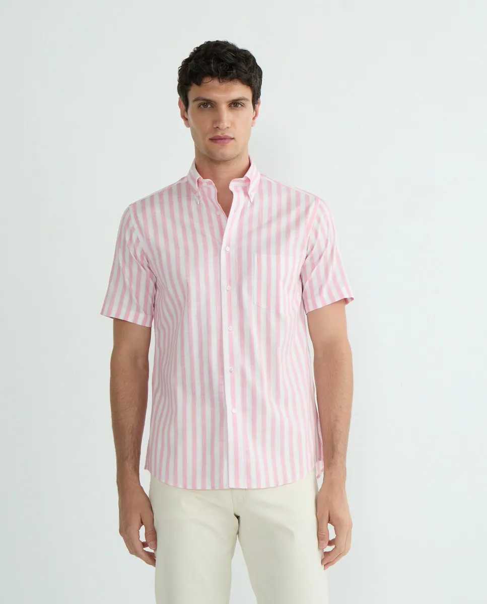 Мужская повседневная рубашка с коротким рукавом в полоску Mirto, фуксия
Мужская повседневная рубашка с коротким рукавом в полоску Mirto, фуксия
