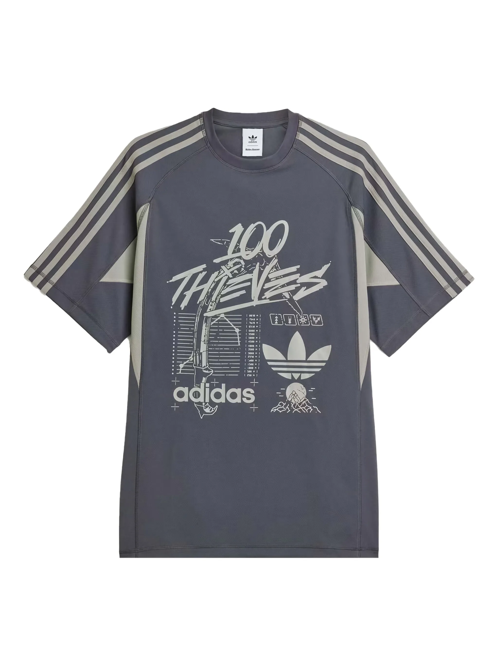 Футболка с принтом из коллаборации с 100 Thieves Adidas, серый
Футболка с принтом из коллаборации с 100 Thieves Adidas, серый