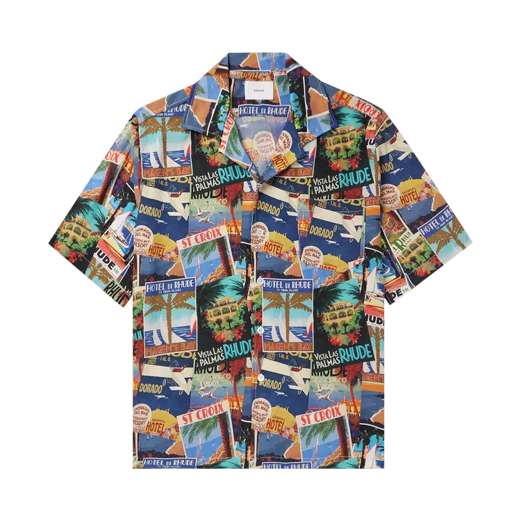 Рубашка Rhude Postcard Silk 'Blue Multicolor', синий
Рубашка Rhude Postcard Silk 'Blue Multicolor', синий