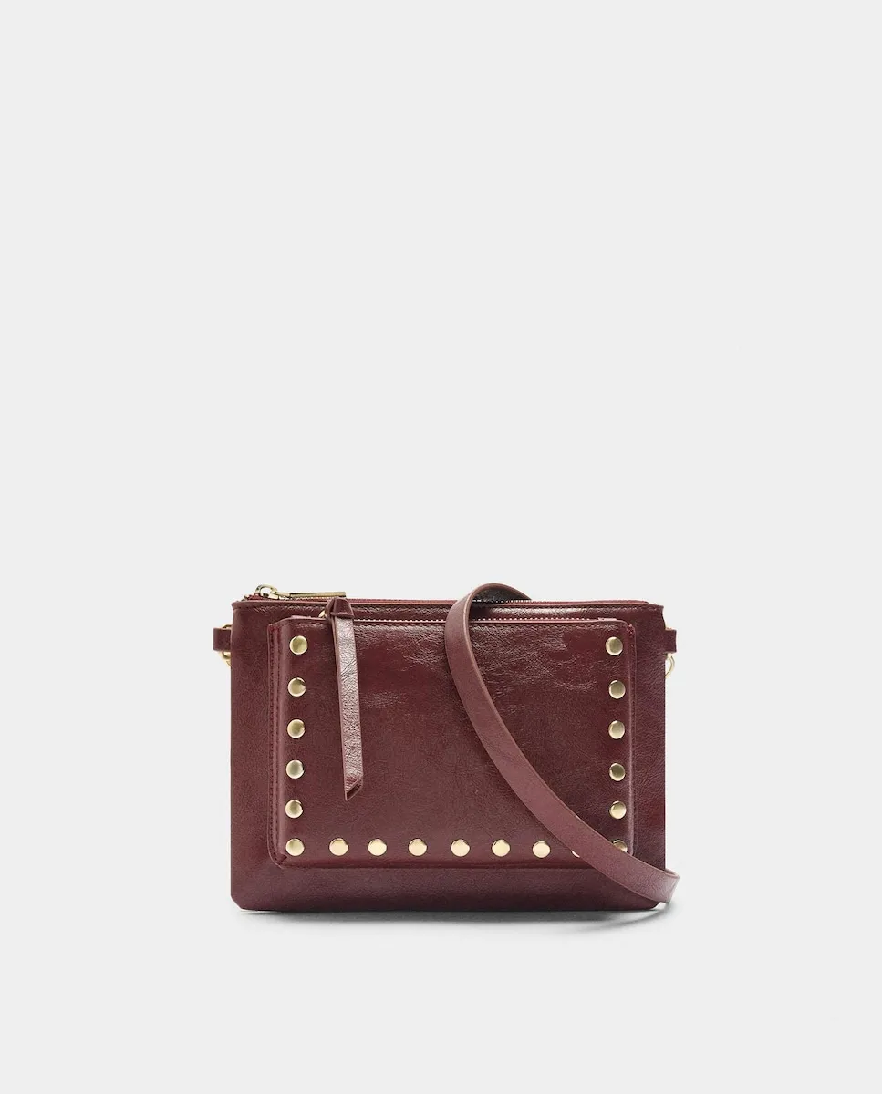 Женская узкая сумка через плечо с заклепками и застежкой-молнией, однотонная Parfois, бордовый
Женская узкая сумка через плечо с заклепками и застежкой-молнией, однотонная Parfois, бордовый