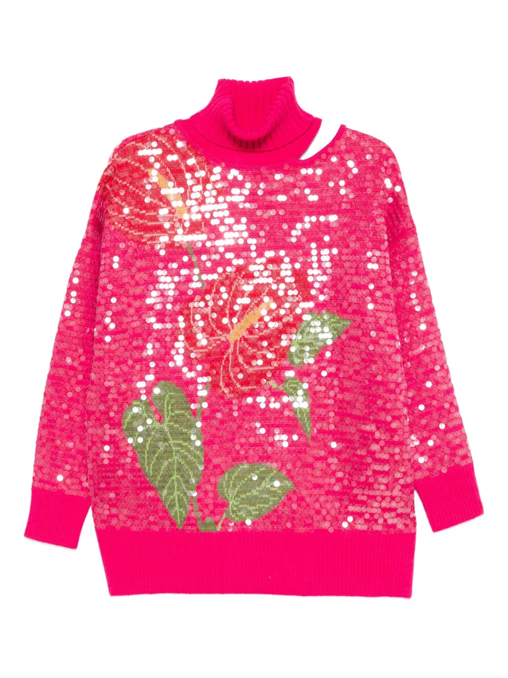 Свитер с высоким воротником и пайетками FARM Rio, розовый
Свитер с высоким воротником и пайетками FARM Rio, розовый