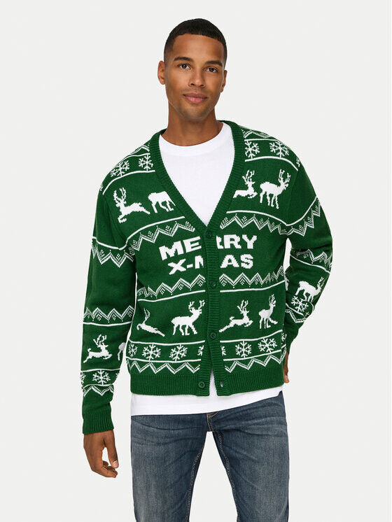 Кардиган стандартного кроя Only & Sons, зеленый
Кардиган стандартного кроя Only & Sons, зеленый