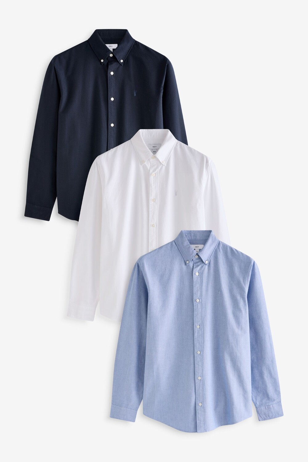 Рубашки Оксфорд с длинным рукавом, 3 шт в упаковке Next, белый
Рубашки Оксфорд с длинным рукавом, 3 шт в упаковке Next, белый