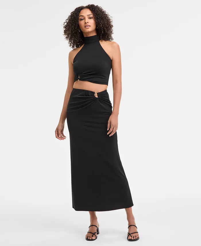 Женская макси-юбка с металлической фурнитурой Hardware Bar III, черный 
Женская макси-юбка с металлической фурнитурой Hardware Bar III, черный