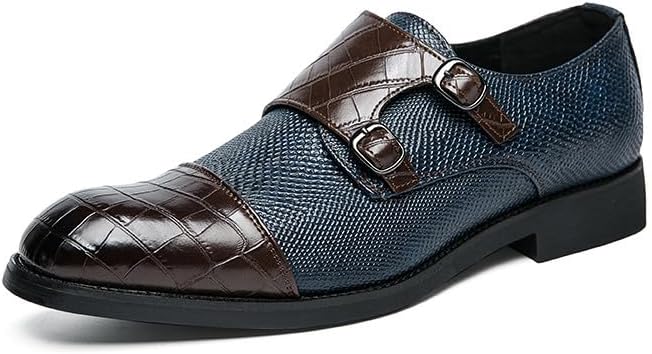 Мужские кожаные лоферы Santimon с монк-ремешком, с принтом под крокодила и змею, формальная и деловая повседневная обувь, без шнуровки, синий/коричневый
Мужские кожаные лоферы Santimon с монк-ремешком, с принтом под крокодила и змею, формальная и деловая повседневная обувь, без шнуровки, синий/коричневый