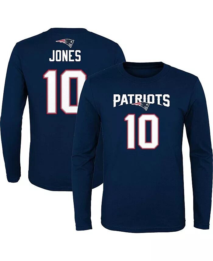 Темно-синяя футболка Big Boys Mac Jones New England Patriots Mainliner с именем и номером игрока с длинными рукавами Outerstuff
Темно-синяя футболка Big Boys Mac Jones New England Patriots Mainliner с именем и номером игрока с длинными рукавами Outerstuff