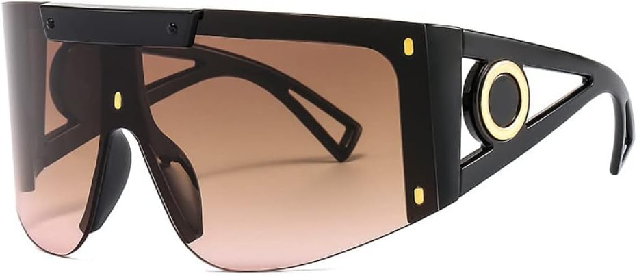 Солнцезащитные очки One Piece Oversized для женщин, винтажные квадратные солнцезащитные очки с изогнутыми дужками для мужчин, без оправы, в стиле хип-хоп MTZJH, Black Tea
Солнцезащитные очки One Piece Oversized для женщин, винтажные квадратные солнцезащитные очки с изогнутыми дужками для мужчин, без оправы, в стиле хип-хоп MTZJH, Black Tea