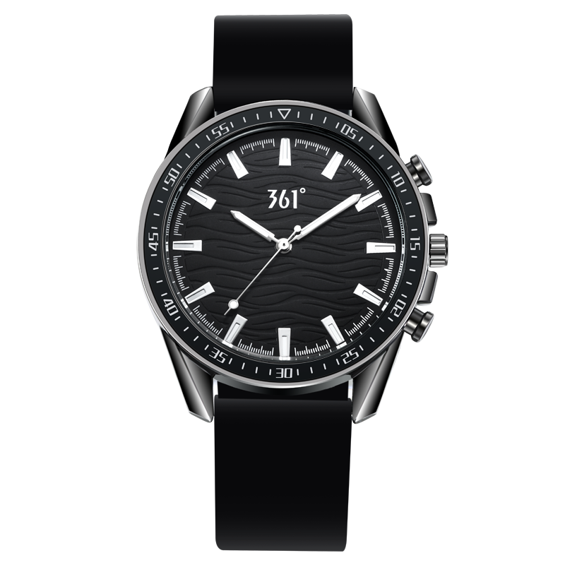 361° Часы мужские с кварцевым механизмом и силиконовым ремешком, черный циферблат
361° Часы мужские с кварцевым механизмом и силиконовым ремешком, черный циферблат