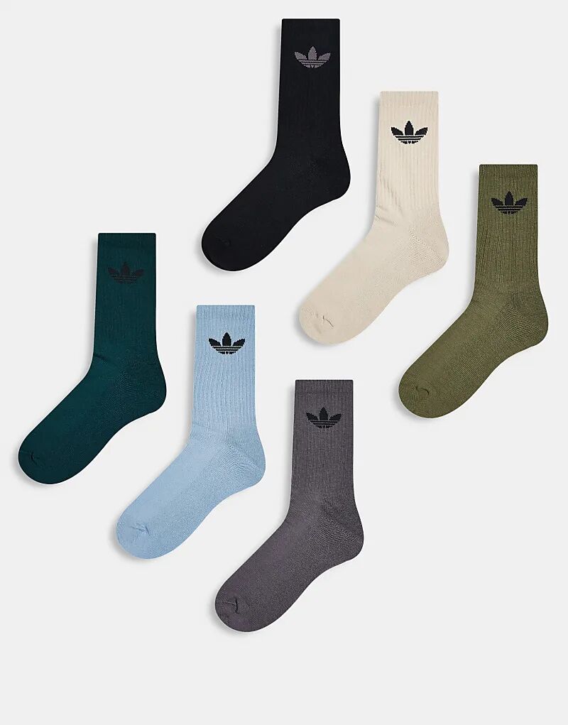 Носки adidas Originals adicolor Trefoil, 6 пар, синие и зеленые
Носки adidas Originals adicolor Trefoil, 6 пар, синие и зеленые