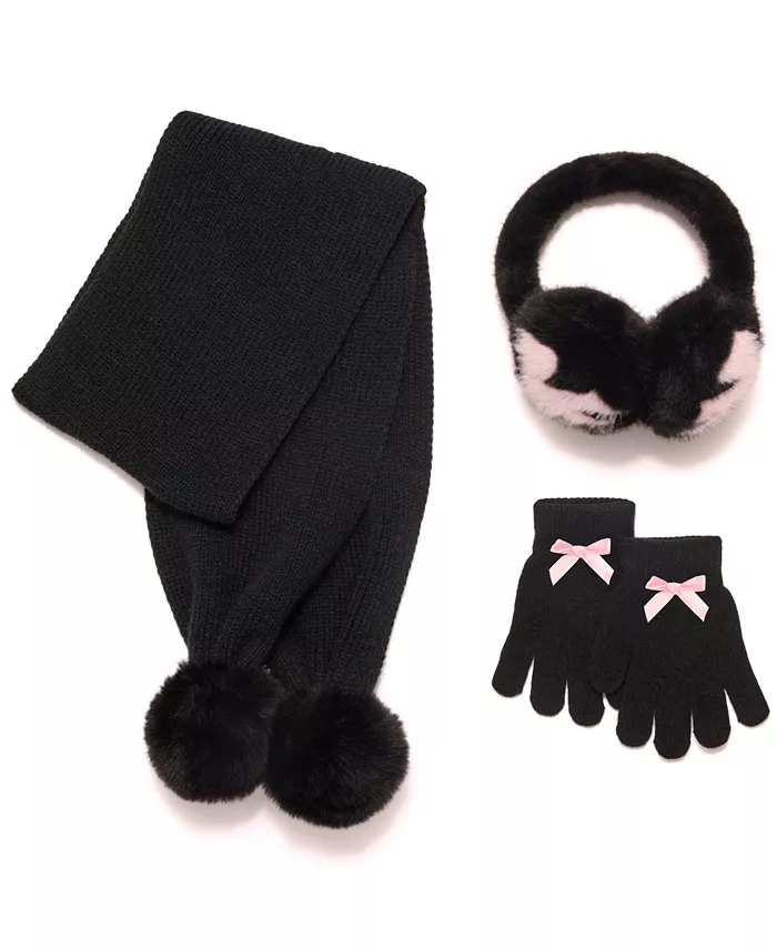 Большой набор для девочек: 3 предмета - наушники, перчатки и шарф Inmocean, черный
Большой набор для девочек: 3 предмета - наушники, перчатки и шарф Inmocean, черный