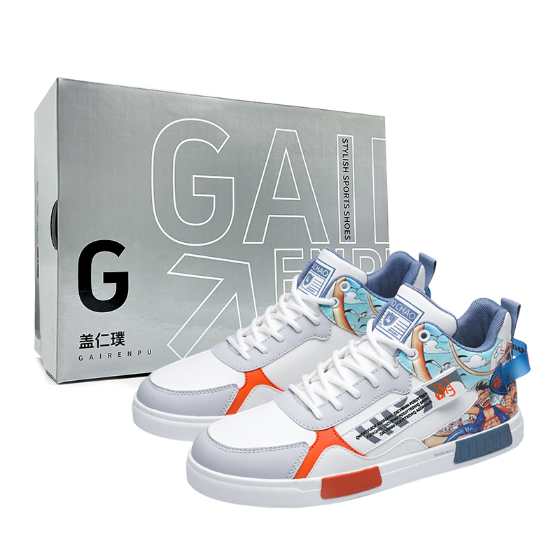 Gai Renpu Скользостойкие водонепроницаемые поддерживающие высокие скейтбордские кроссовки мужские бело-оранжевые, цвет White Orange Box
Gai Renpu Скользостойкие водонепроницаемые поддерживающие высокие скейтбордские кроссовки мужские бело-оранжевые, цвет White Orange Box