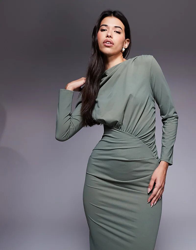 Оливковое платье макси со сборками Daska
Оливковое платье макси со сборками Daska