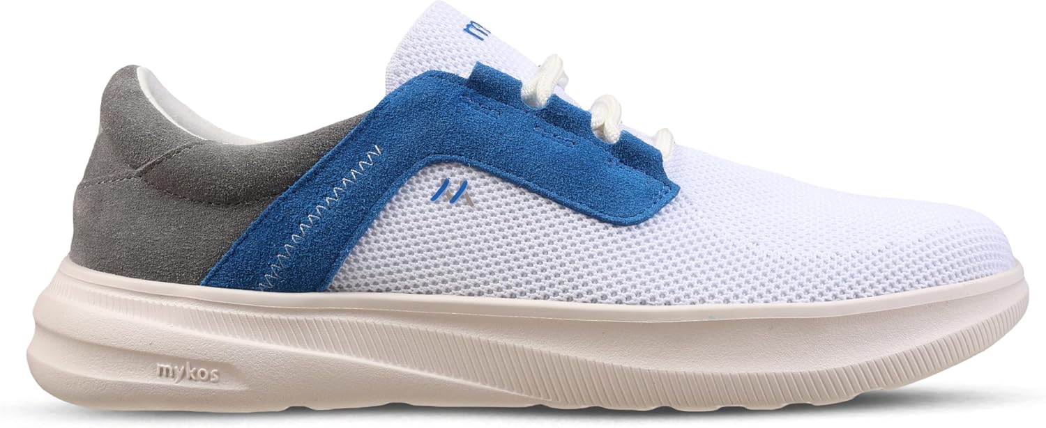 Мужские кроссовки mykos Elijah из трикотажа и замши с шнуровкой - стильная обувь для путешествий с амортизирующей поддержкой - легкие, удобные для прогулок и повседневной носки, белый/синий
Мужские кроссовки mykos Elijah из трикотажа и замши с шнуровкой - стильная обувь для путешествий с амортизирующей поддержкой - легкие, удобные для прогулок и повседневной носки, белый/синий