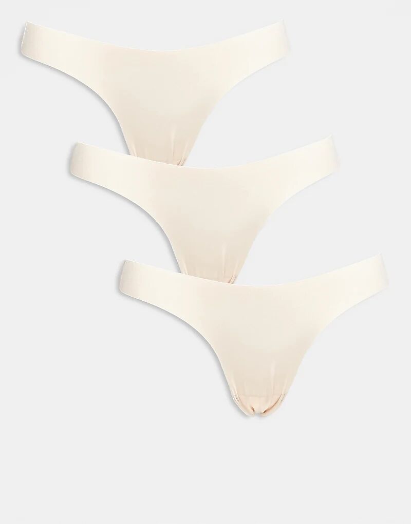 3 Пары бразильских трусиков с кружевной отделкой в нейтральном цвете
3 Пары бразильских трусиков с кружевной отделкой в нейтральном цвете