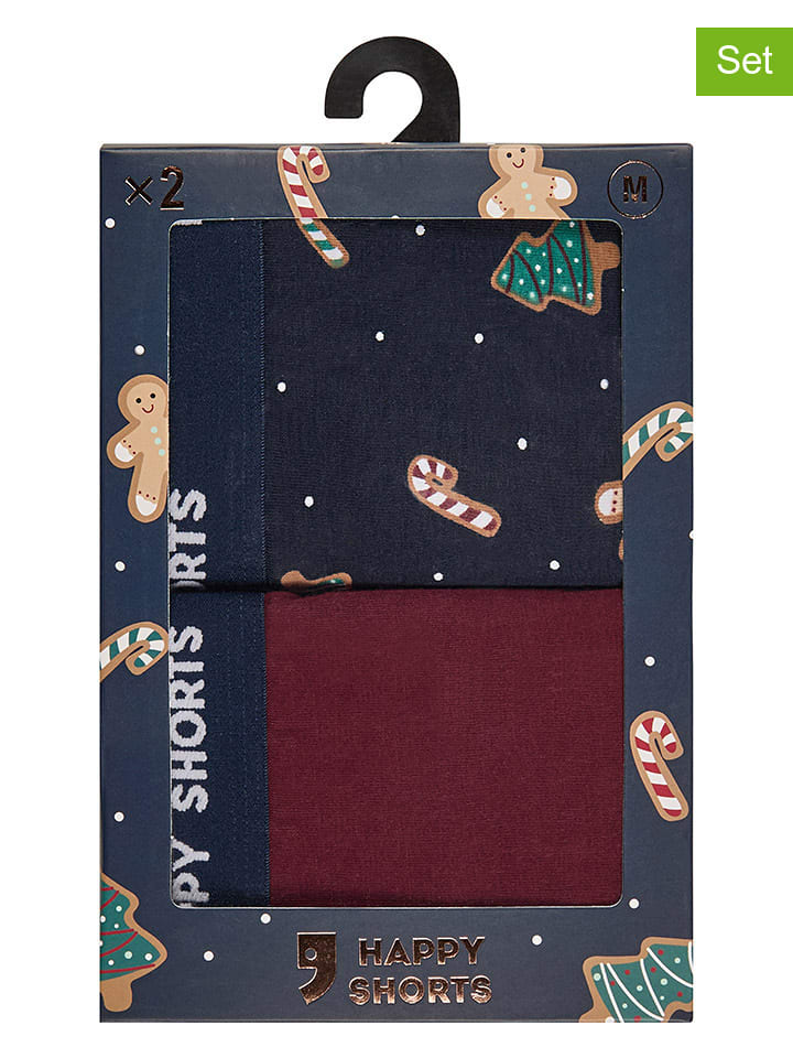 Happy Shorts Комплект из 2 штук: боксерские шорты темно-красного и темно-синего цвета
Happy Shorts Комплект из 2 штук: боксерские шорты темно-красного и темно-синего цвета