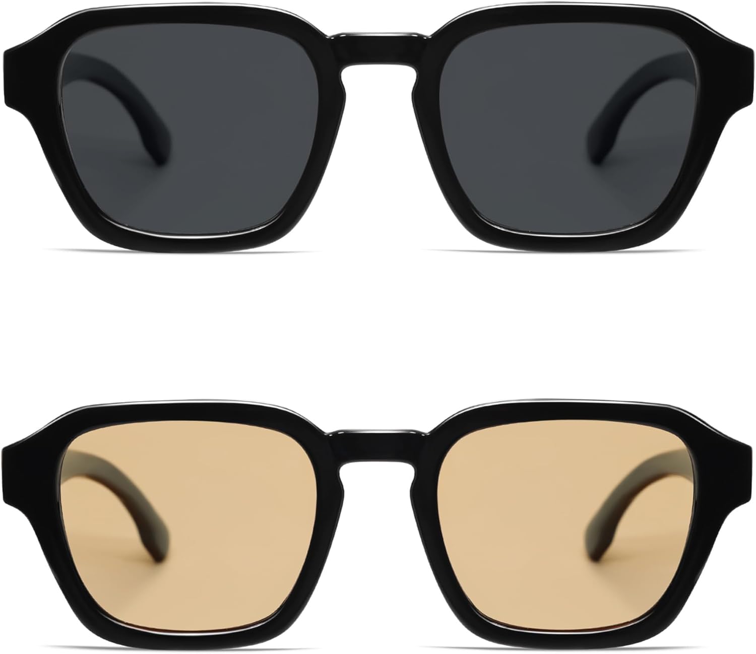 Солнцезащитные очки VANLINKER в стиле ретро-винтаж, поляризованные, модные, маленькие квадратные, для женщин и мужчин, 2025, модель VL9858, 2 Pack Black + Black Frame Yellow Lens
Солнцезащитные очки VANLINKER в стиле ретро-винтаж, поляризованные, модные, маленькие квадратные, для женщин и мужчин, 2025, модель VL9858, 2 Pack Black + Black Frame Yellow Lens