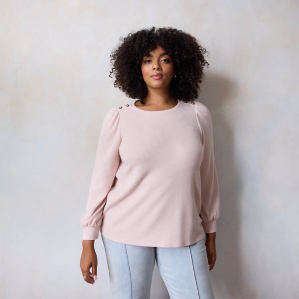 Топ больших размеров с высокими манжетами и круглым вырезом Lc Lauren Conrad, цвет peach whipe
Топ больших размеров с высокими манжетами и круглым вырезом Lc Lauren Conrad, цвет peach whipe