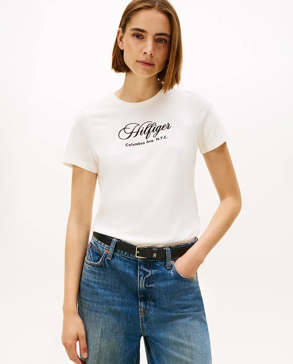 Женская футболка с коротким рукавом и курсивным логотипом Tommy Hilfiger, кремовый
Женская футболка с коротким рукавом и курсивным логотипом Tommy Hilfiger, кремовый