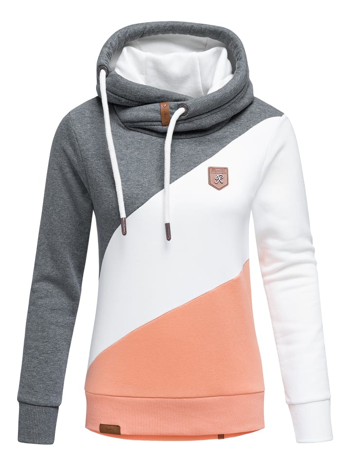 Толстовка с капюшоном REPUBLIX, антрацит/белый/коралловый 
Толстовка с капюшоном REPUBLIX, антрацит/белый/коралловый