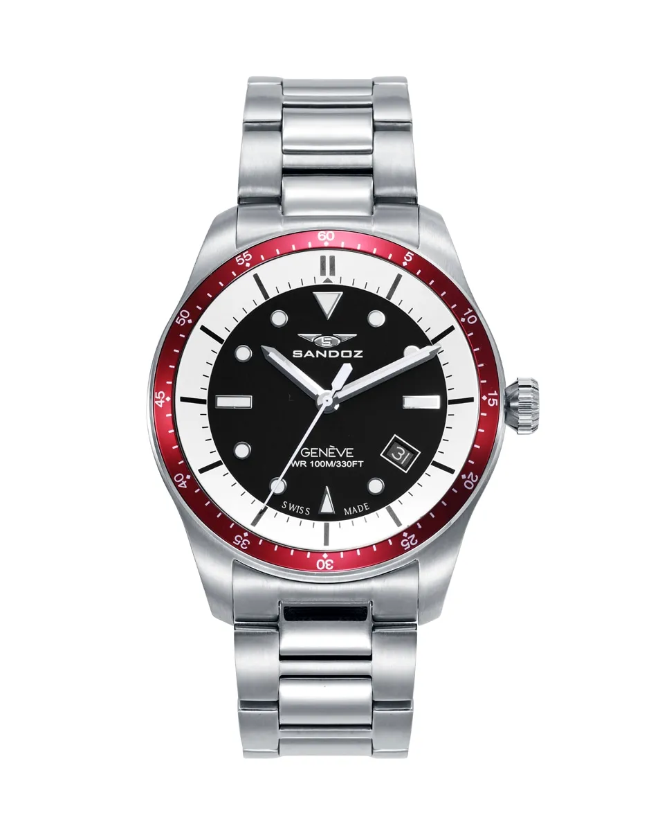 Мужские часы Vitesse со стальным корпусом и браслетом Sandoz, серебряный
Мужские часы Vitesse со стальным корпусом и браслетом Sandoz, серебряный