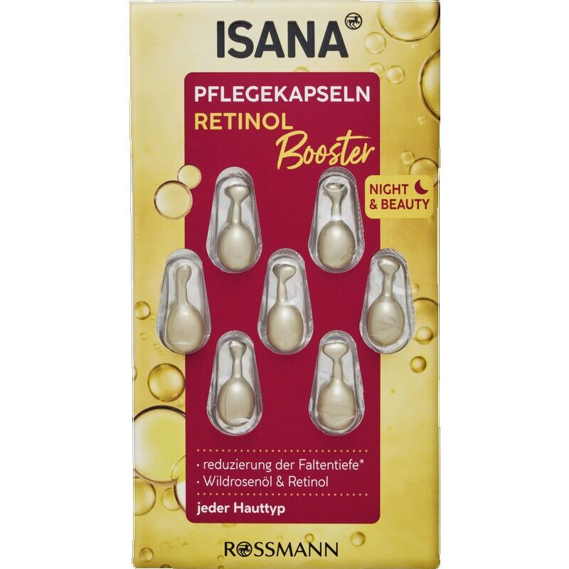 Капсулы для ухода ретинол бустер ISANA, 2,7 ml
Капсулы для ухода ретинол бустер ISANA, 2,7 ml