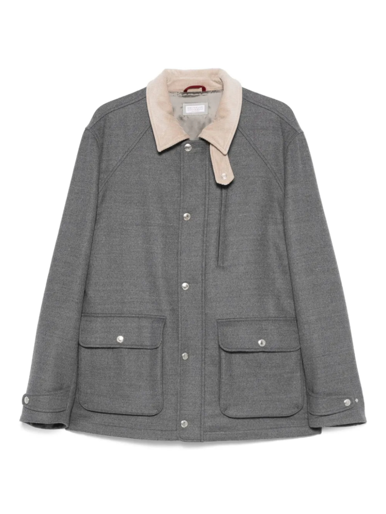Пиджак с контрастным воротником Brunello Cucinelli, серый
Пиджак с контрастным воротником Brunello Cucinelli, серый