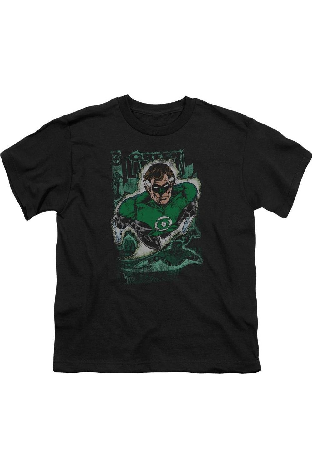 Лига Справедливости Америки Грин Лантерн #1 Дистресс Детская футболка Gildan, черный 
Лига Справедливости Америки Грин Лантерн #1 Дистресс Детская футболка Gildan, черный