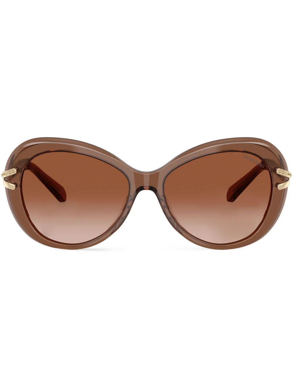 Солнцезащитные очки с кристаллами Swarovski, коричневый 
Солнцезащитные очки с кристаллами Swarovski, коричневый