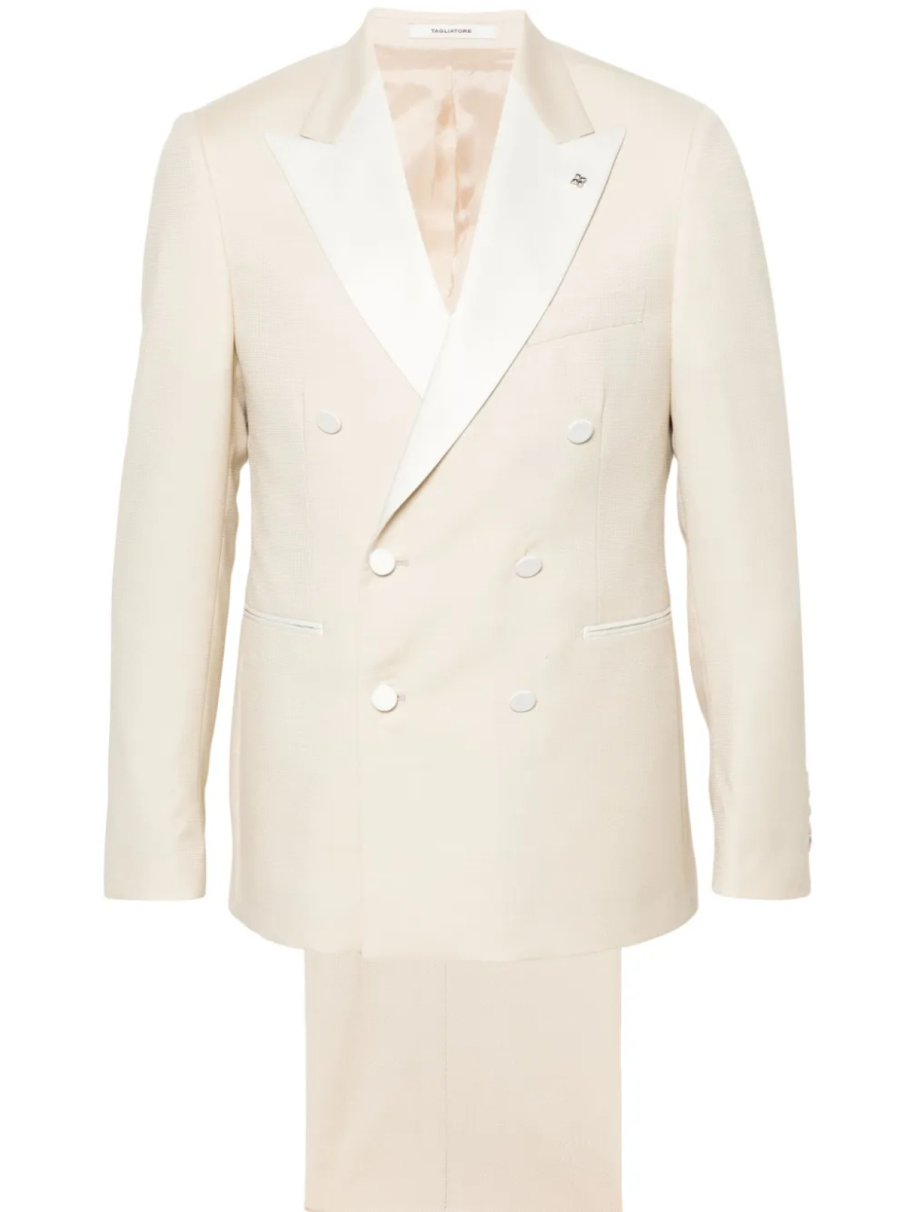 Двубортный пиджак с жаккардовым узором Tagliatore, нейтральный
Двубортный пиджак с жаккардовым узором Tagliatore, нейтральный
