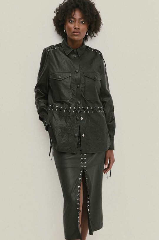 Кожаная рубашка Answear Lab, черный
Кожаная рубашка Answear Lab, черный