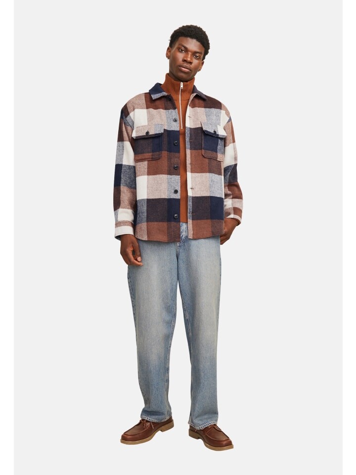 Рубашка Jack & Jones Hemd 'Bradley Ollie', темно-синий 
Рубашка Jack & Jones Hemd 'Bradley Ollie', темно-синий