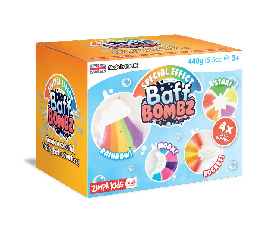 Набор: бомбочки для ванны меняющие цвет воды 3+ Zimpli Kids Rainbow Baff Bombz, 4 шт
Набор: бомбочки для ванны меняющие цвет воды 3+ Zimpli Kids Rainbow Baff Bombz, 4 шт
