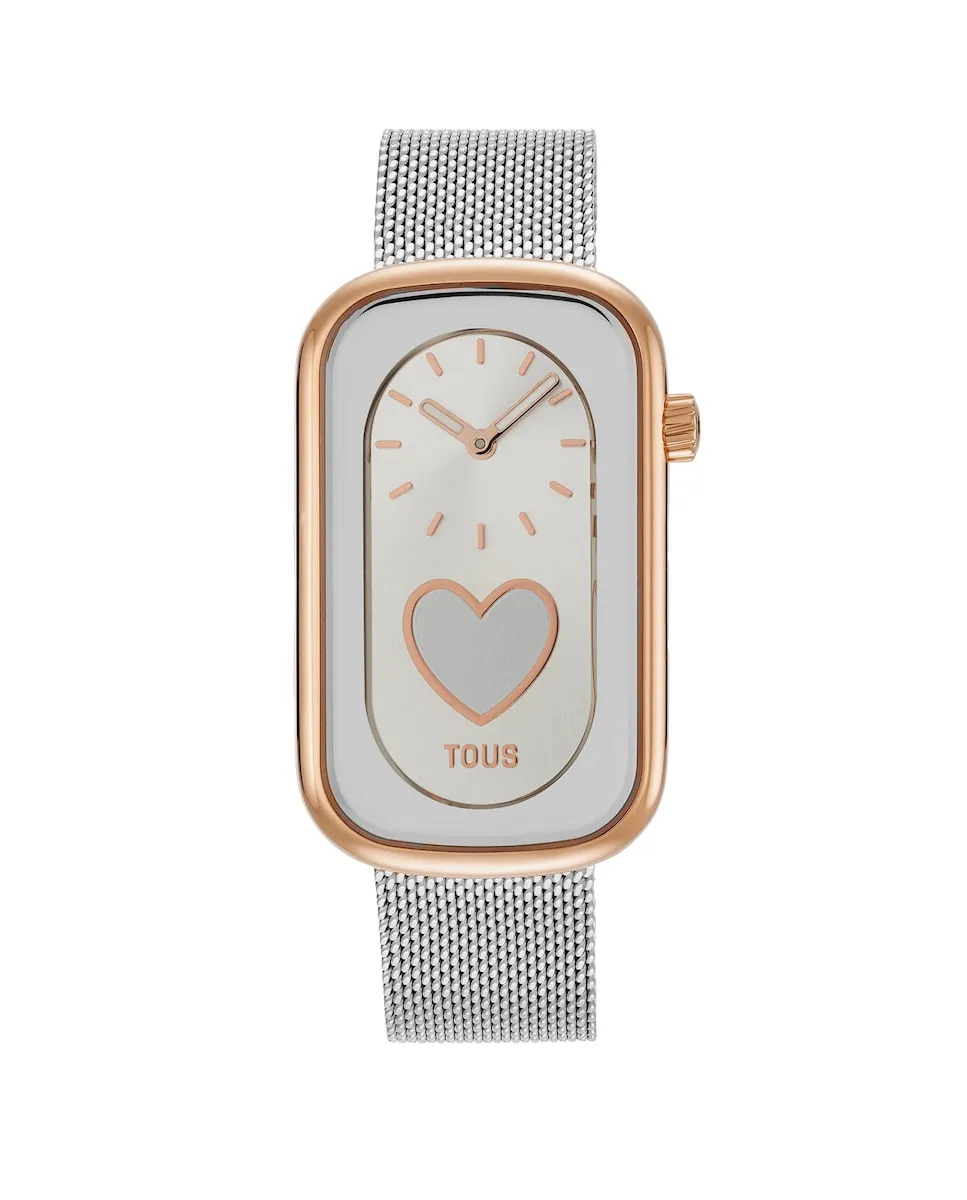 T-Band Club двухцветные аналоговые женские часы с силуэтом сердца Tous, серебряный
T-Band Club двухцветные аналоговые женские часы с силуэтом сердца Tous, серебряный