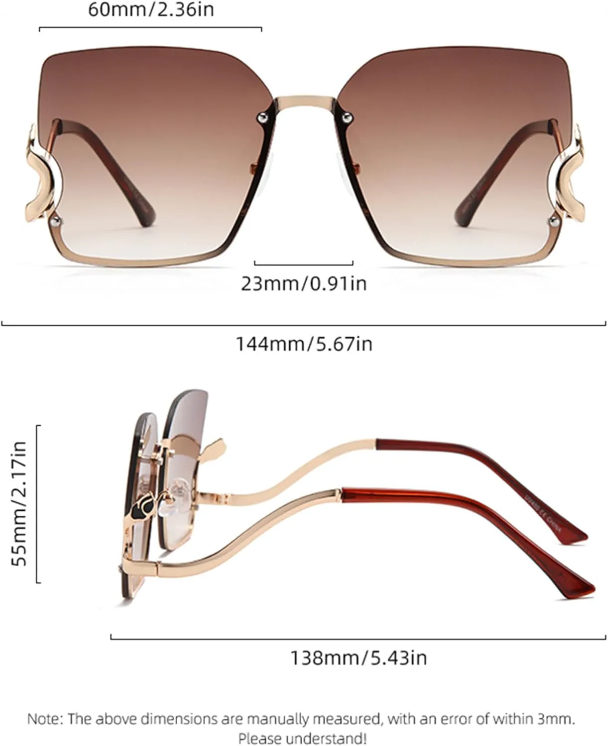 Женские солнцезащитные очки Bullabulling Luxury Square Gradient с металлической оправой, большими линзами и заушниками в форме лебединой пуховой нити, C5
Женские солнцезащитные очки Bullabulling Luxury Square Gradient с металлической оправой, большими линзами и заушниками в форме лебединой пуховой нити, C5