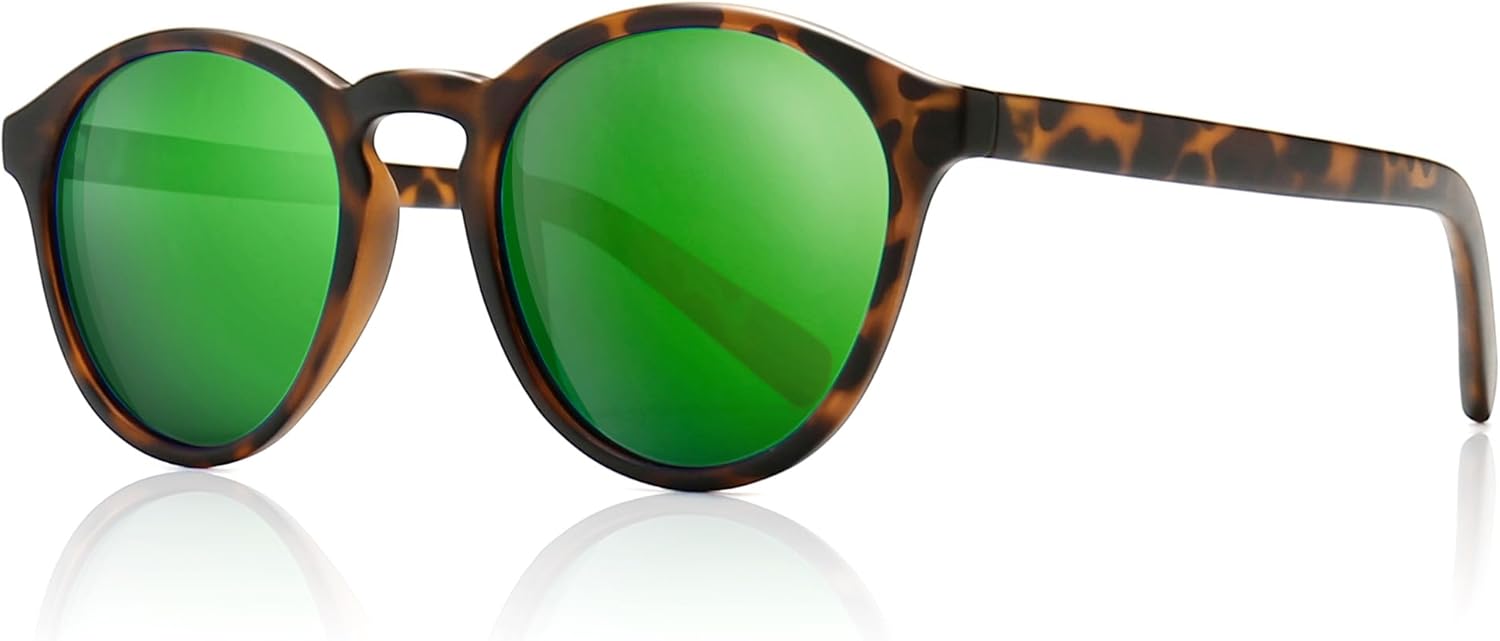 Солнцезащитные очки SUNGAIT Classic Vintage круглые поляризованные для женщин и мужчин, в стиле ретро, с защитой от ультрафиолета UV400, Amber Frame(matte Finish)/Green Mirrored Lens
Солнцезащитные очки SUNGAIT Classic Vintage круглые поляризованные для женщин и мужчин, в стиле ретро, с защитой от ультрафиолета UV400, Amber Frame(matte Finish)/Green Mirrored Lens