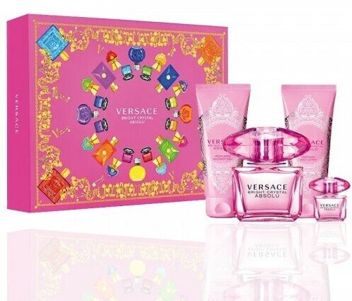 Набор Versace Bright Crystal Absol Edp 90Ml + Edp 5Ml + Лосьон 100Ml + P/P Gel 100Ml 
Набор Versace Bright Crystal Absol Edp 90Ml + Edp 5Ml + Лосьон 100Ml + P/P Gel 100Ml