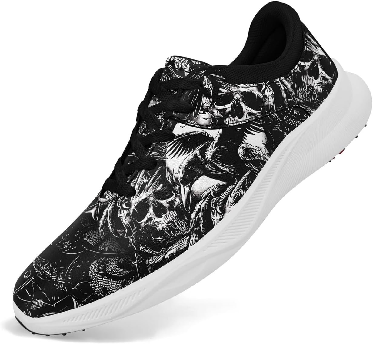 Мужские гольф-кроссовки без шипов с автоматической вентиляцией подошвы, водонепроницаемые, стойкие к скольжению готико-панк рок стиль модные гольф-кроссовки для женщин Coolcustomize, черный
Мужские гольф-кроссовки без шипов с автоматической вентиляцией подошвы, водонепроницаемые, стойкие к скольжению готико-панк рок стиль модные гольф-кроссовки для женщин Coolcustomize, черный