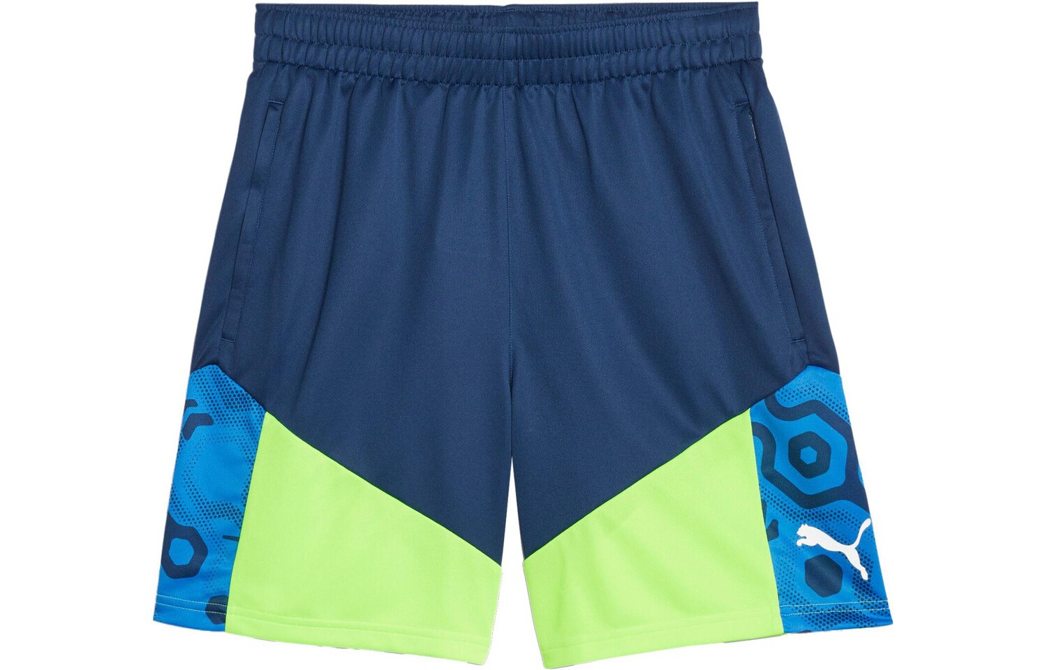 Спортивные шорты мужские темно-синие - зеленые Puma, темно-синий/зеленый