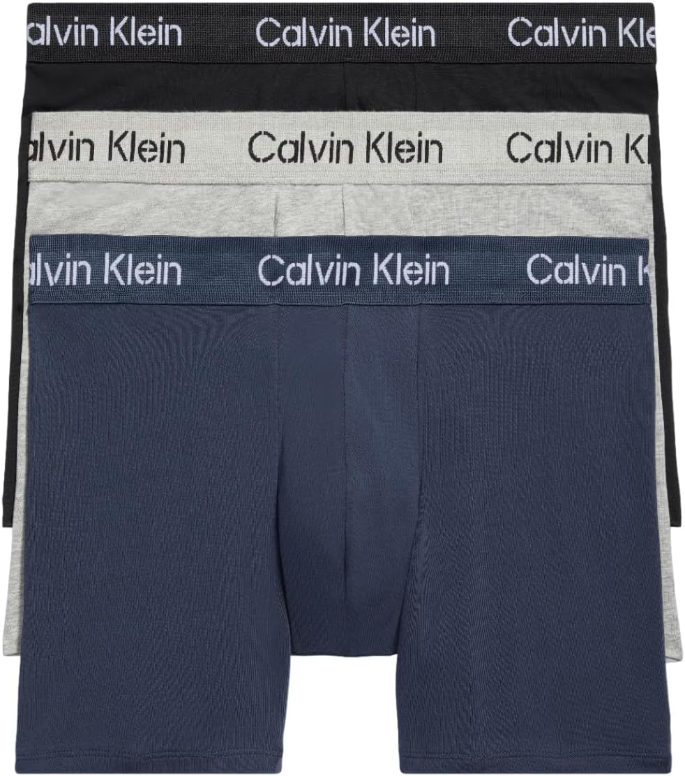 Комплект из 3 мужских трусов-боксеров Calvin Klein из хлопка и эластичного материала, Black, Speakeasy, Grey Heather
Комплект из 3 мужских трусов-боксеров Calvin Klein из хлопка и эластичного материала, Black, Speakeasy, Grey Heather