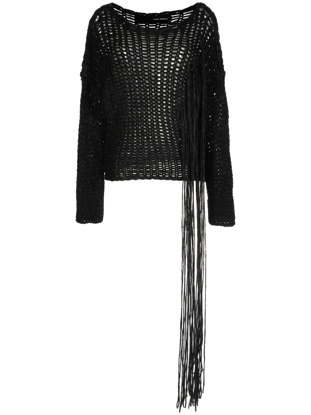 Джемпер рыхлой вязки с бахромой Isabel Benenato, черный
Джемпер рыхлой вязки с бахромой Isabel Benenato, черный