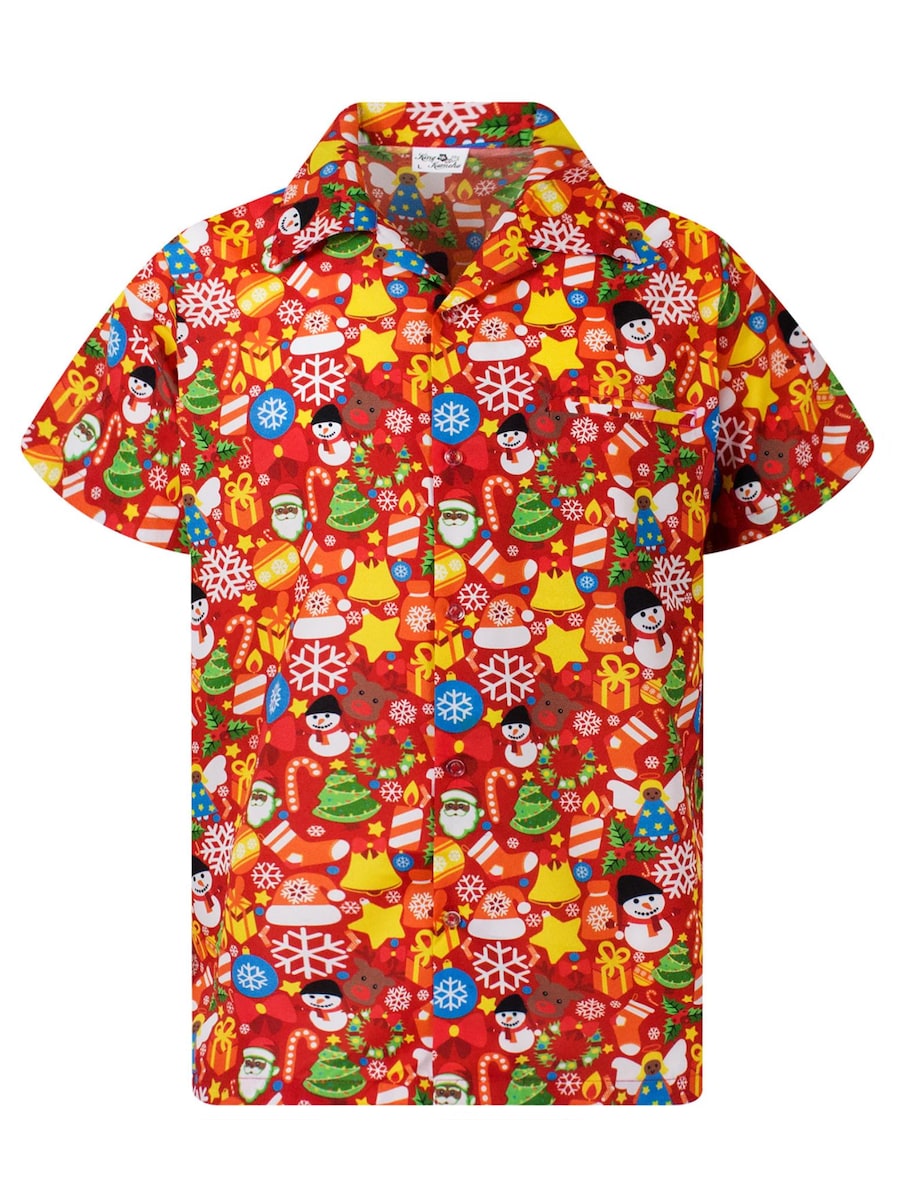 Рубашка на пуговицах классического кроя King Kameha Christmas Allover, красный
Рубашка на пуговицах классического кроя King Kameha Christmas Allover, красный