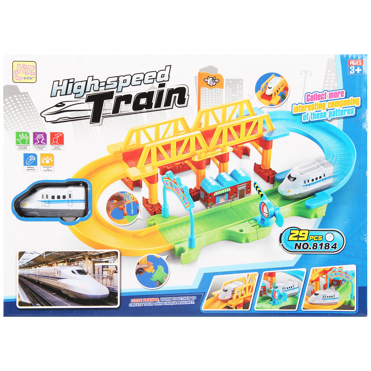 Детская игрушка поезд на батарейках, 29 элементов Trifox
Детская игрушка поезд на батарейках, 29 элементов Trifox