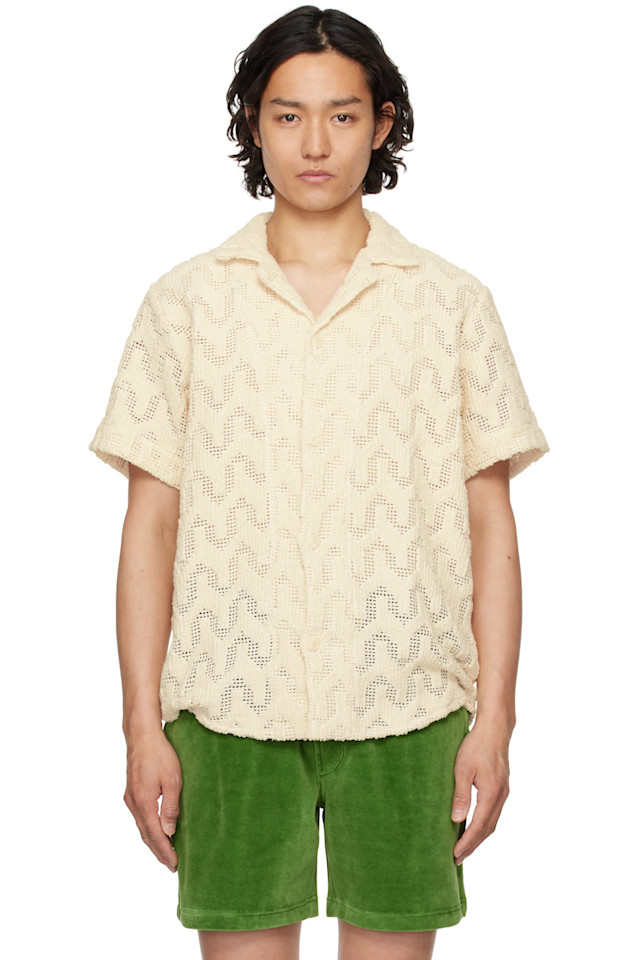 Атласная кубинская рубашка крючком Oas, цвет off-white
Атласная кубинская рубашка крючком Oas, цвет off-white