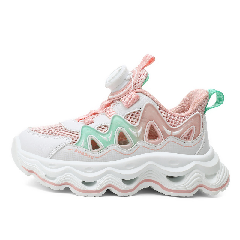 Нескользящие, износостойкие, дышащие кроссовки для бега для детей BOBDOG, розовый 
Нескользящие, износостойкие, дышащие кроссовки для бега для детей BOBDOG, розовый