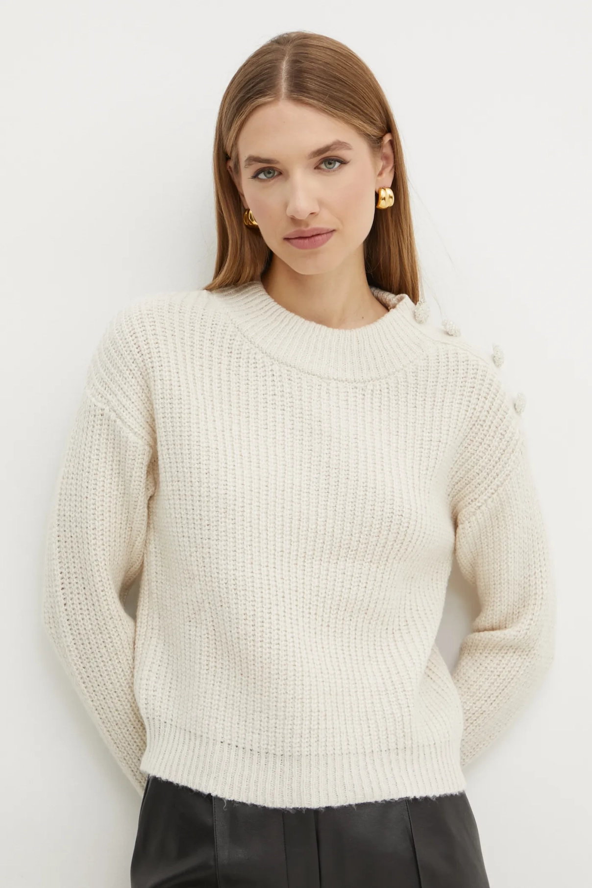 Свитер MORISOT из смесовой шерсти Morgan, бежевый 
Свитер MORISOT из смесовой шерсти Morgan, бежевый