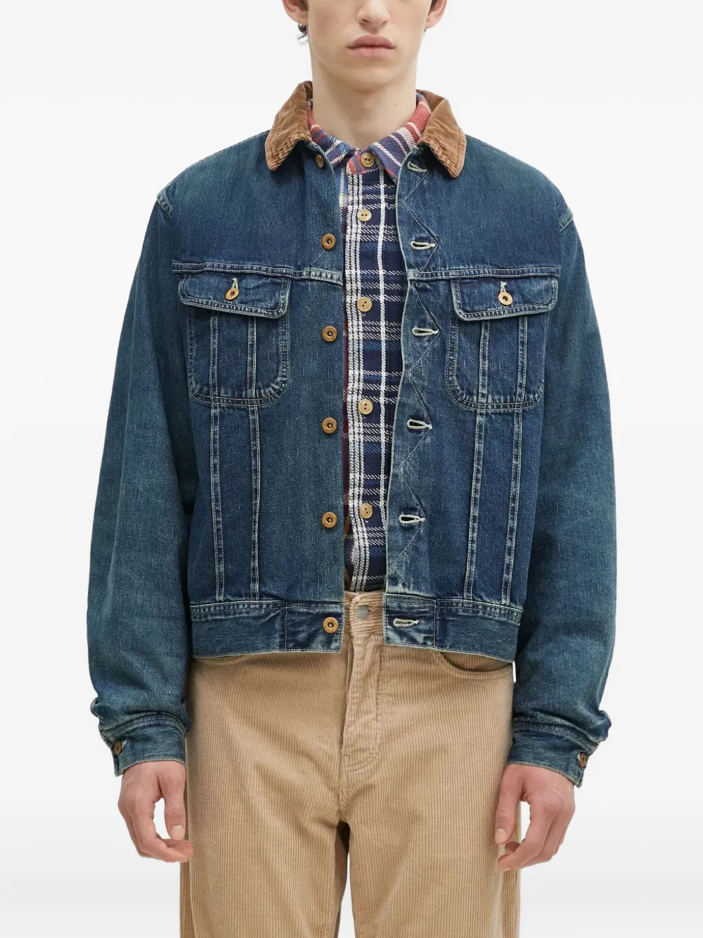 Джинсовая куртка с вельветовым воротником Human Made, синий
Джинсовая куртка с вельветовым воротником Human Made, синий