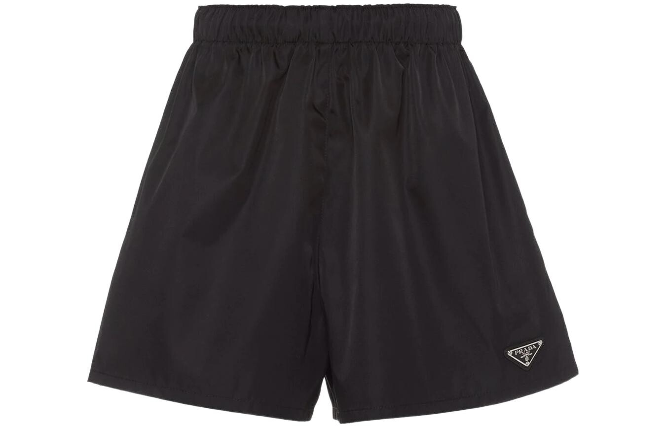 Шорты женские Prada Triangle-logo, черный 
Шорты женские Prada Triangle-logo, черный