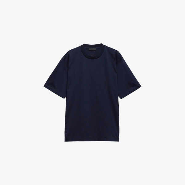 Футболка Prada с вышитым логотипом, синий
Футболка Prada с вышитым логотипом, синий