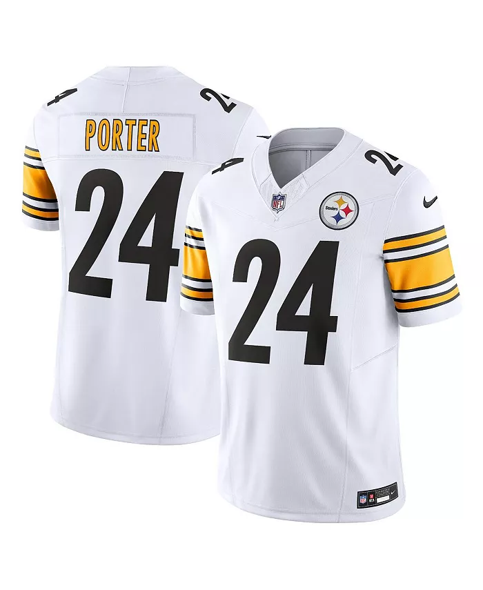 Мужская лимитированная джерси Pittsburgh Steelers Vapor F.U.S.E. белого цвета Joey Porter Jr Nike
Мужская лимитированная джерси Pittsburgh Steelers Vapor F.U.S.E. белого цвета Joey Porter Jr Nike